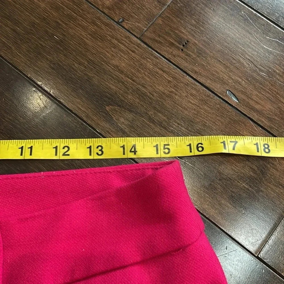 Talbots cropped trousers Bright pink Textured size 8P Double button Office - Picture 5 of 15